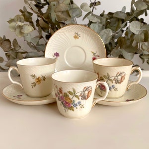 No. 1546 First Class Demitasse Cup and Saucer Set. Green Orange Peony Frijsenborg Royal Copenhagen. See Photos. Price is for 1 Cup Set!