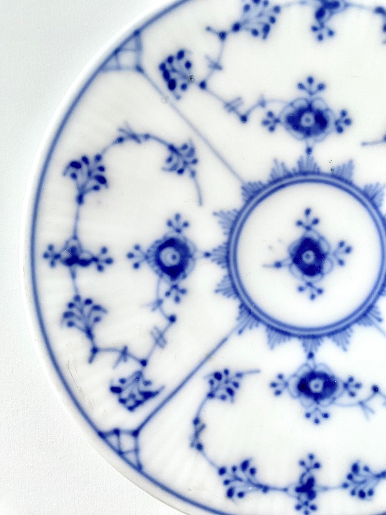 Extremely Rare Hot Plate Coaster Tea Tile. No. 452 Blue Fluted Etsy