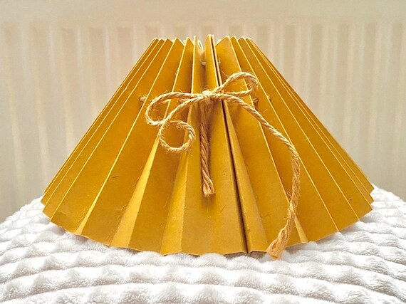 Yellow cheap pleated lampshade
