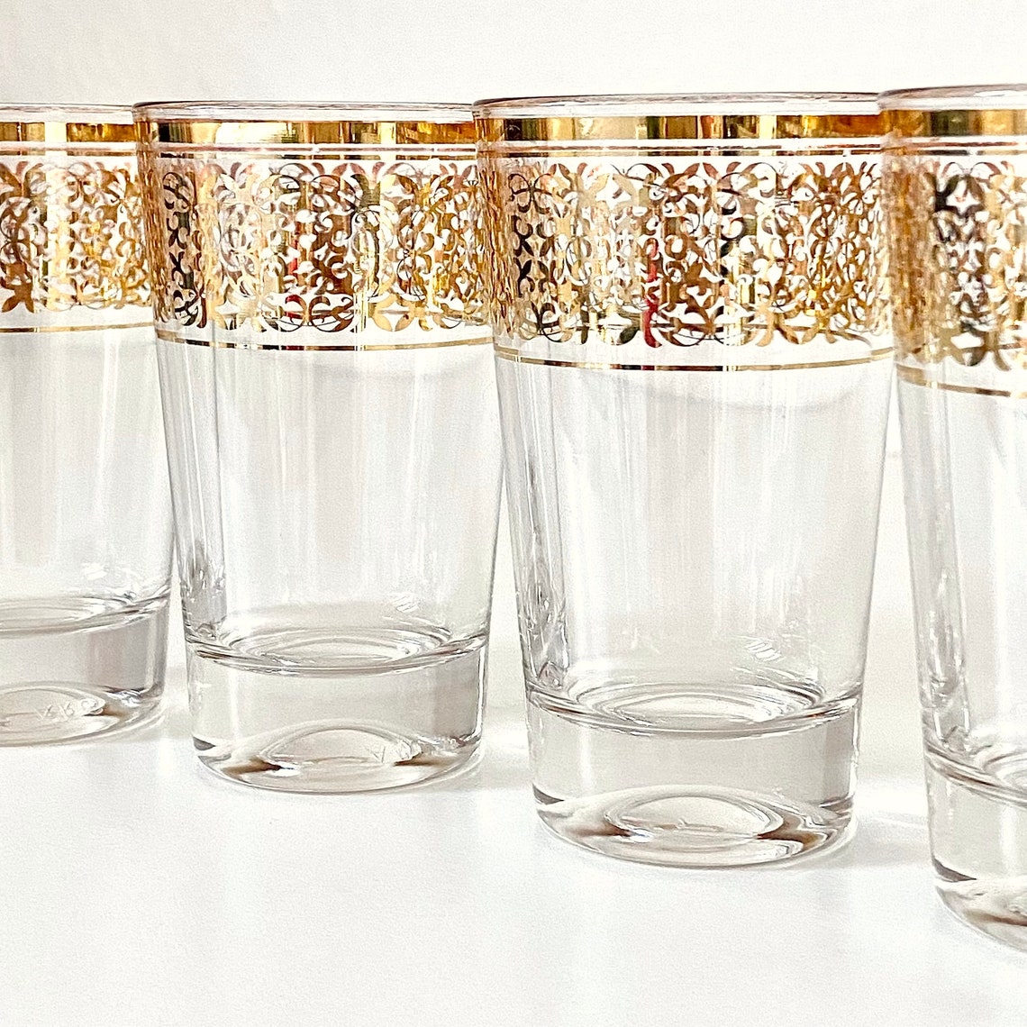 Vintage Parisian French Drinking Glass With Gorgeous Gold - Etsy