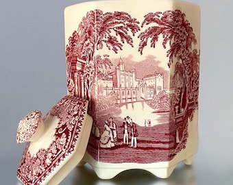 送料無料 いくらから Masons Vista Very Rare Hexagon Shape Lidded Jar/canister 保存容器・ケース