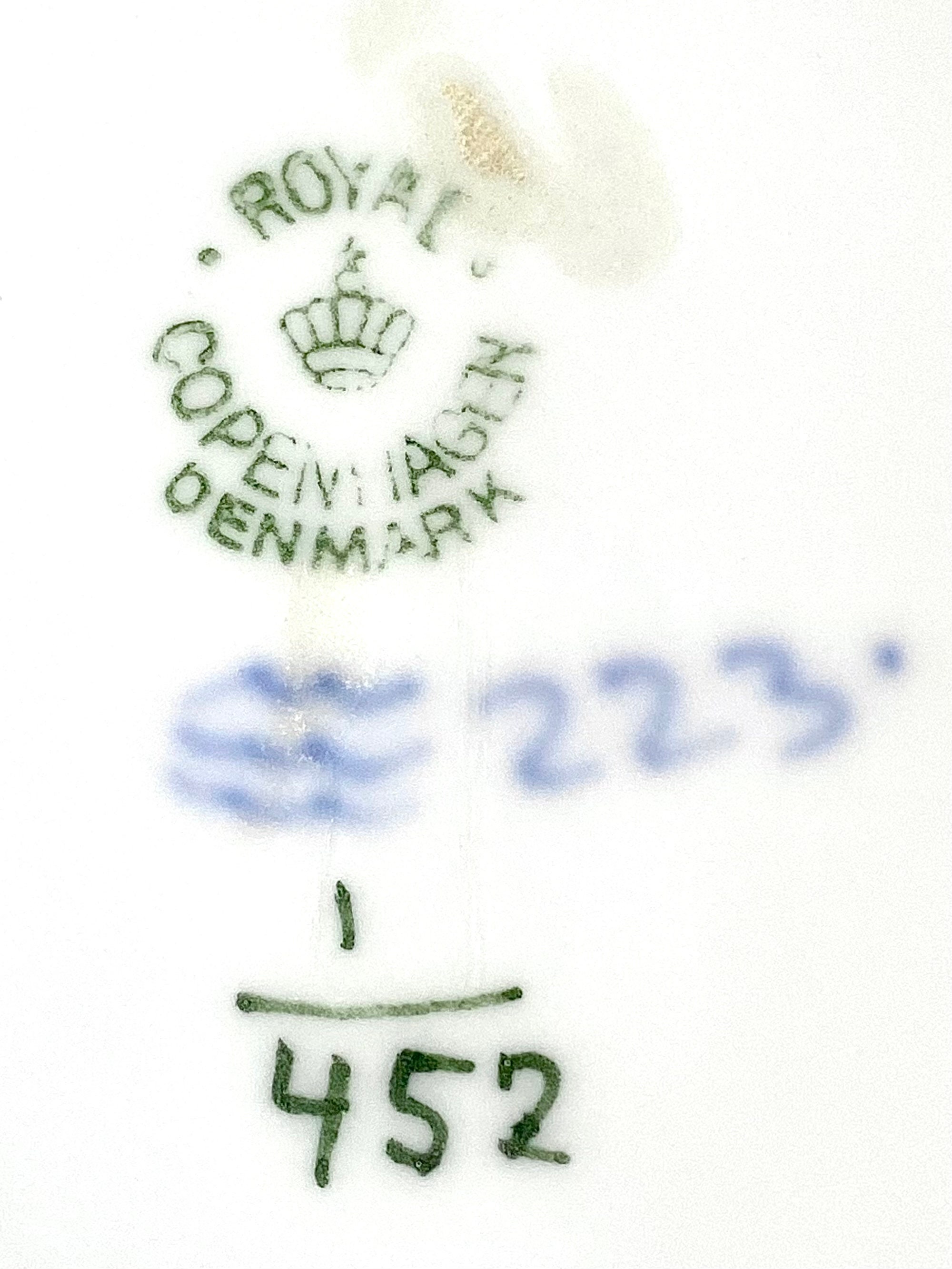 Extremely Rare Hot Plate Coaster Tea Tile. No. 452 Blue Fluted Etsy