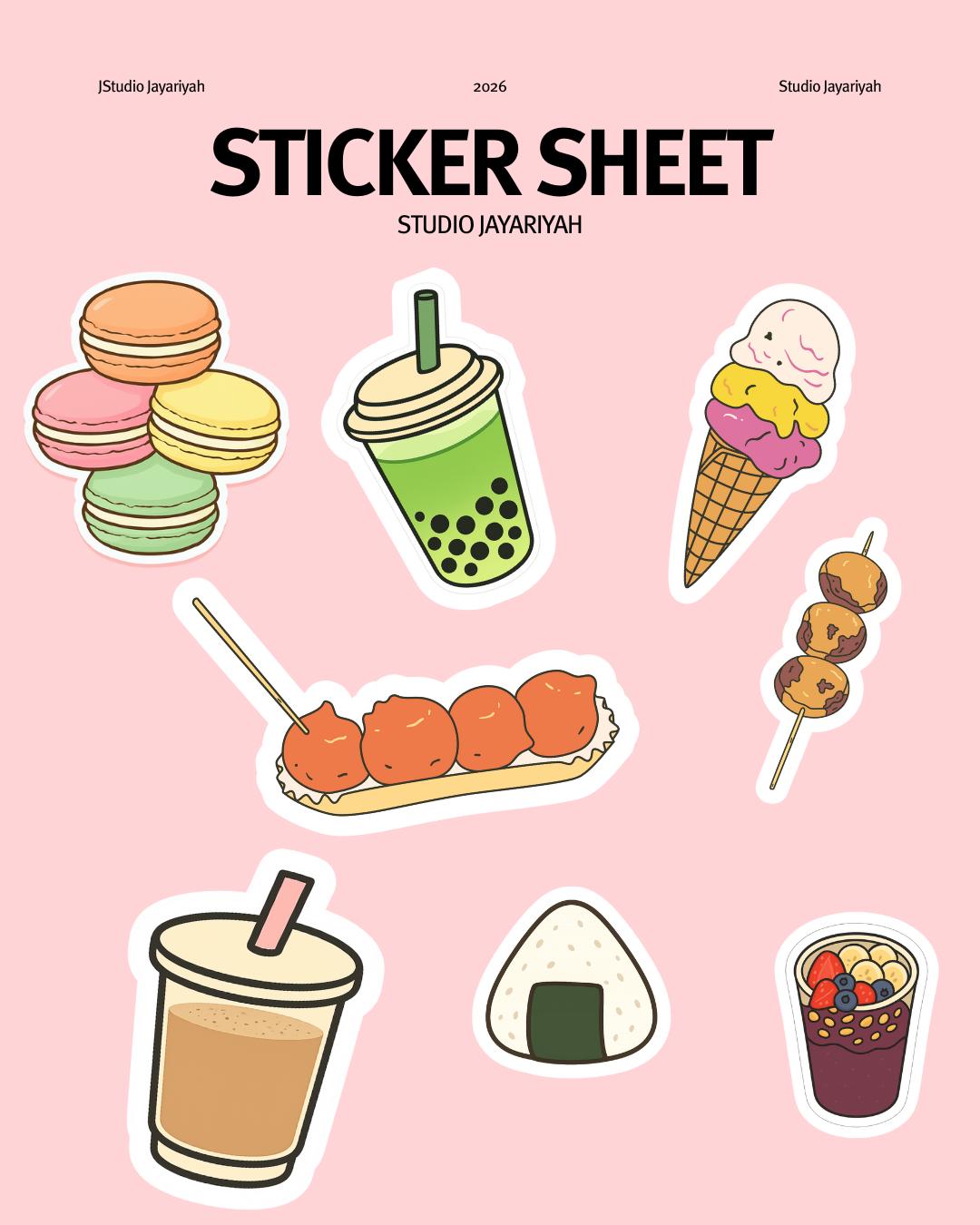 Food Sticker Sheet | Printable | Studio Jayariyah - Etsy Canada