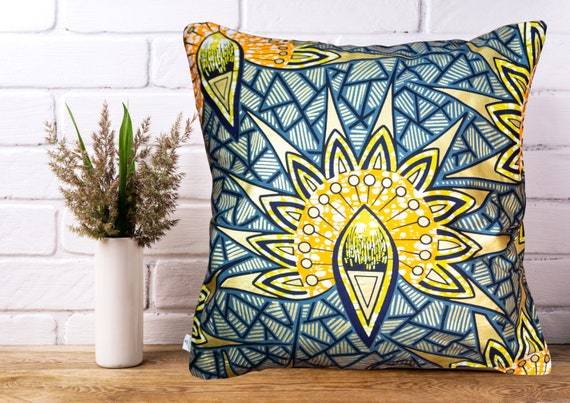 Pillow Covers Green Gold African Pillows Unique Home Gifts Etsy