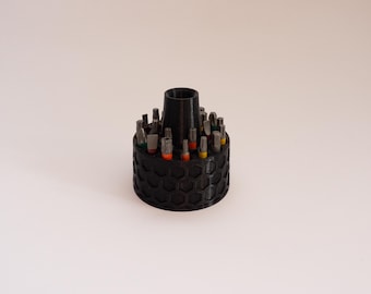 Magnetic 22 Bit Screwdriver Holder | Customizable Tool Organizer