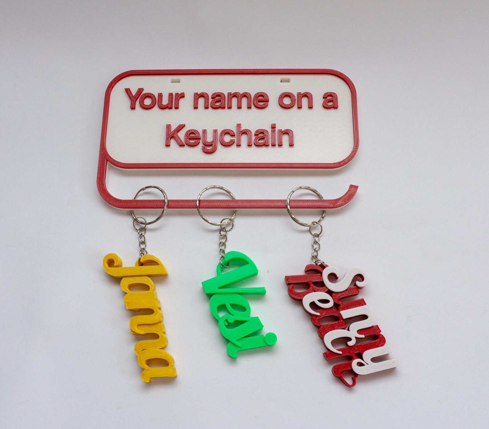3D Name Tag Personalized Keychain 3D Printed Party Bag Etsy