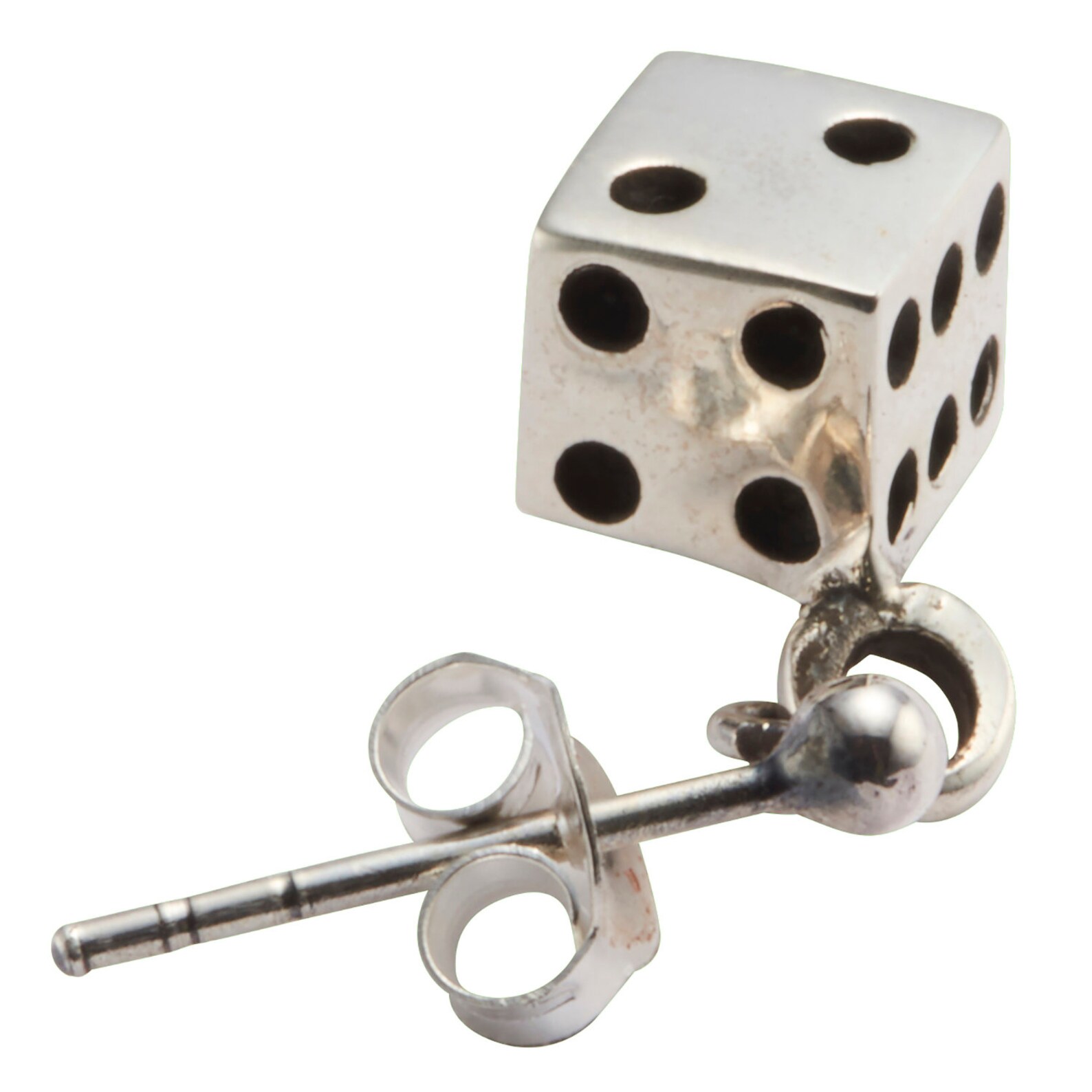 SILVER925 men earrings dice Sterling silver pierce Etsy