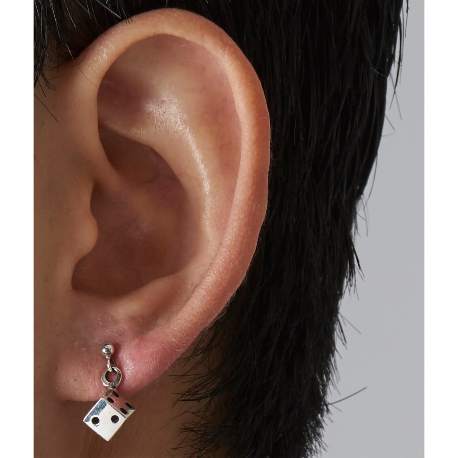 SILVER925 men earrings dice Sterling silver pierce Etsy