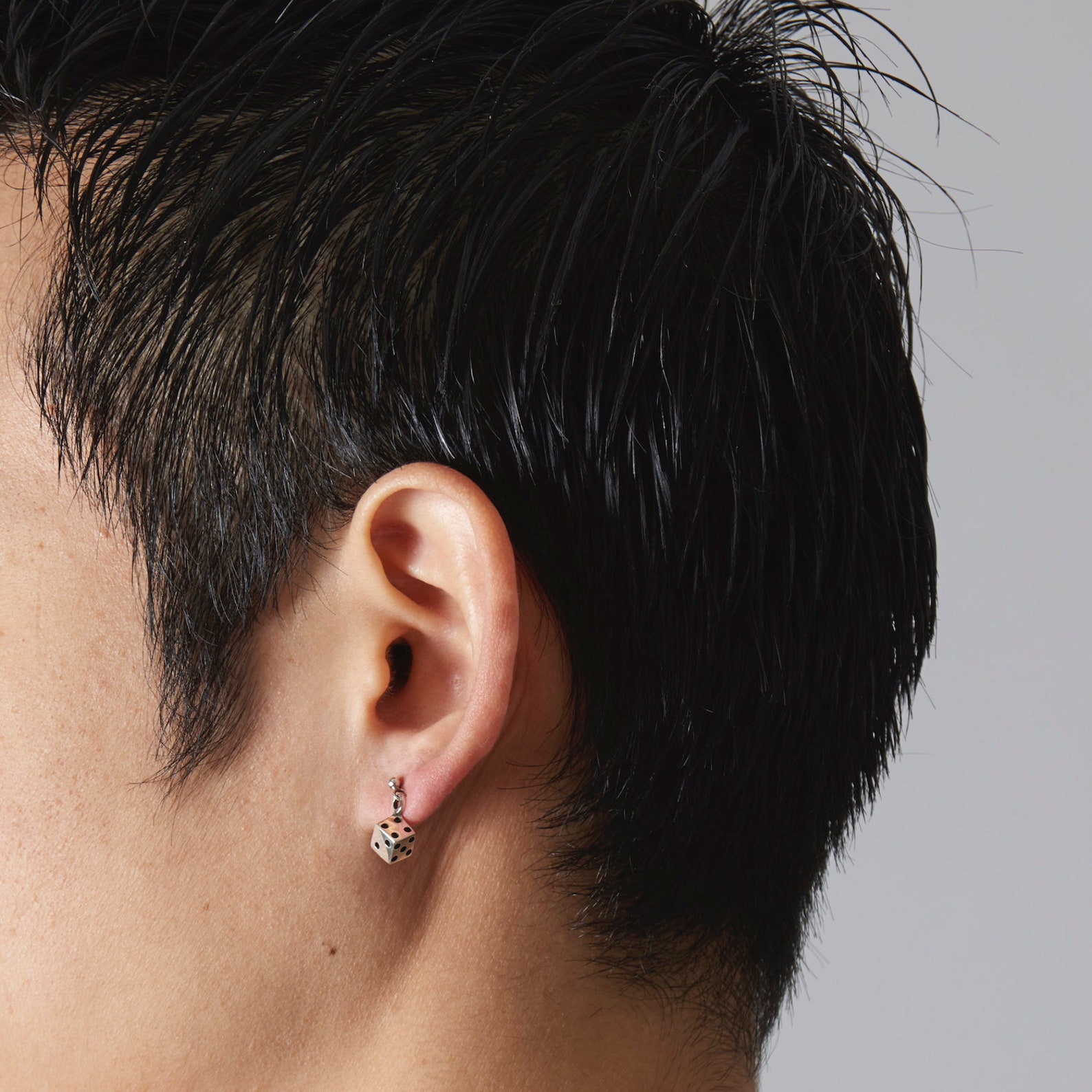 SILVER925 men earrings dice Sterling silver pierce Etsy