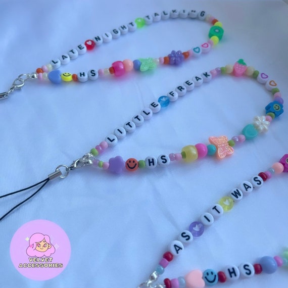 Harry styles y2k aesthetic beaded phone charms