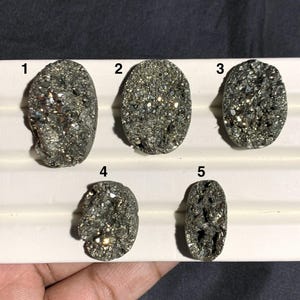 Pyrite Druzy Natural Cabochons, gemstone for jewelry making, wire wrapping, ring pendant setting, metalsmith supplies