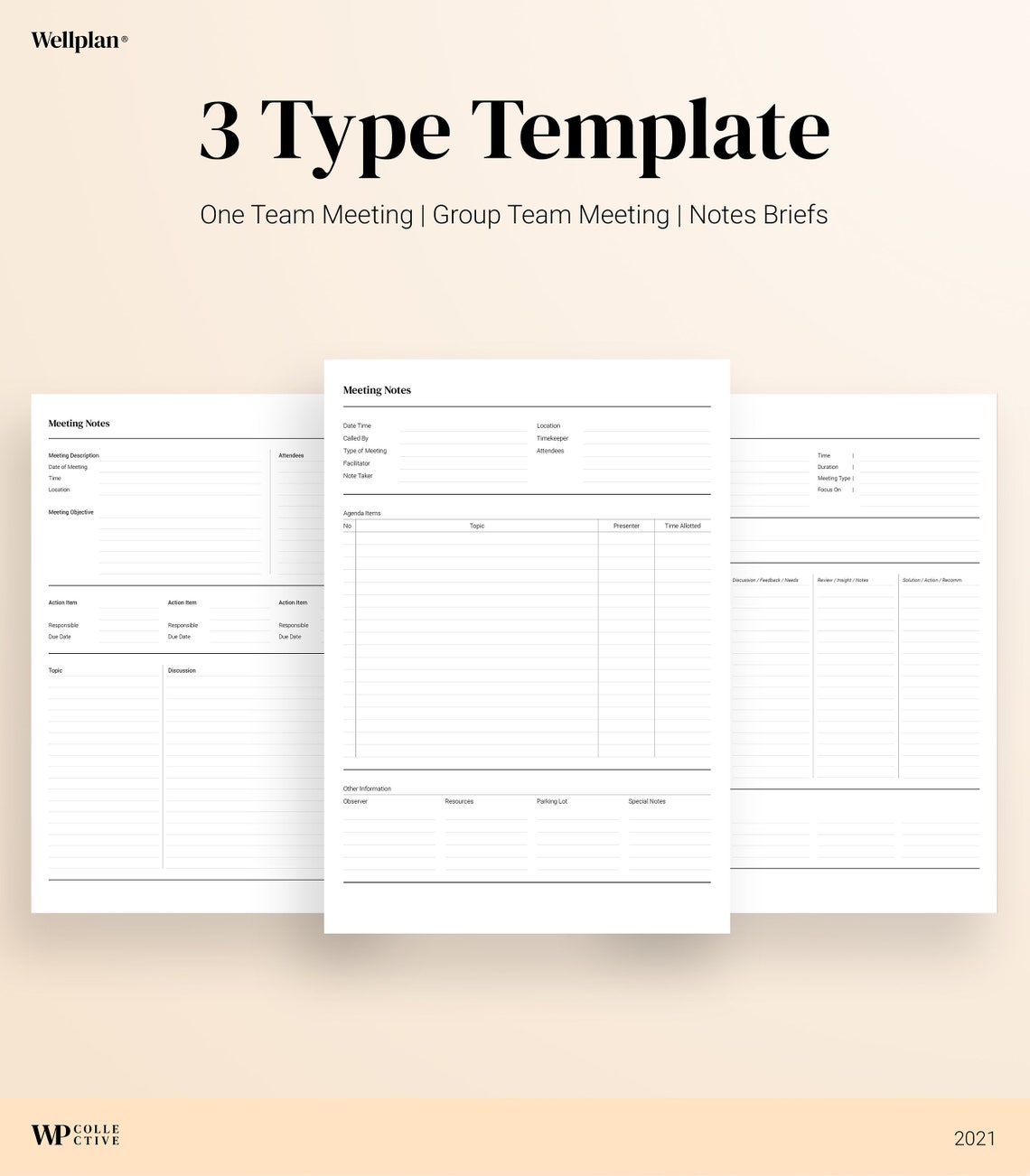 30 Meeting Notes Template Meeting Minutes Digital Notebook Etsy