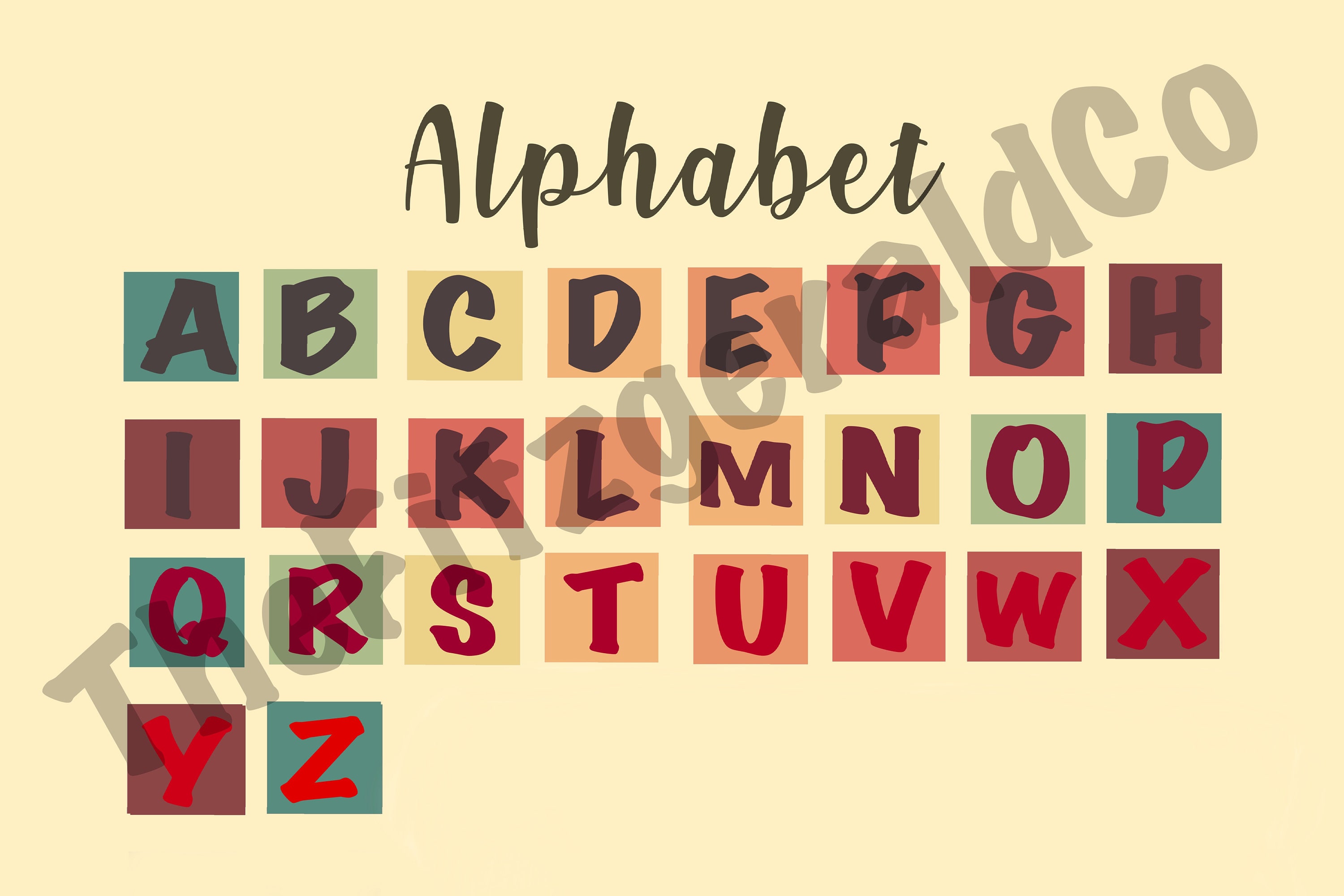 Alphabet *DIGITAL PRINT* - Etsy