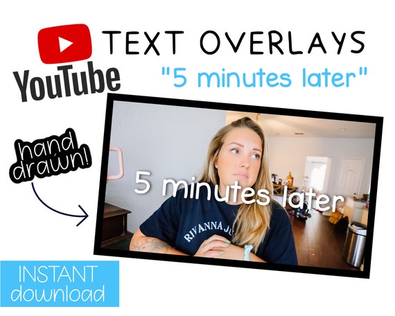 Text Overlay for Youtube Hand Written 5 Minutes - Etsy