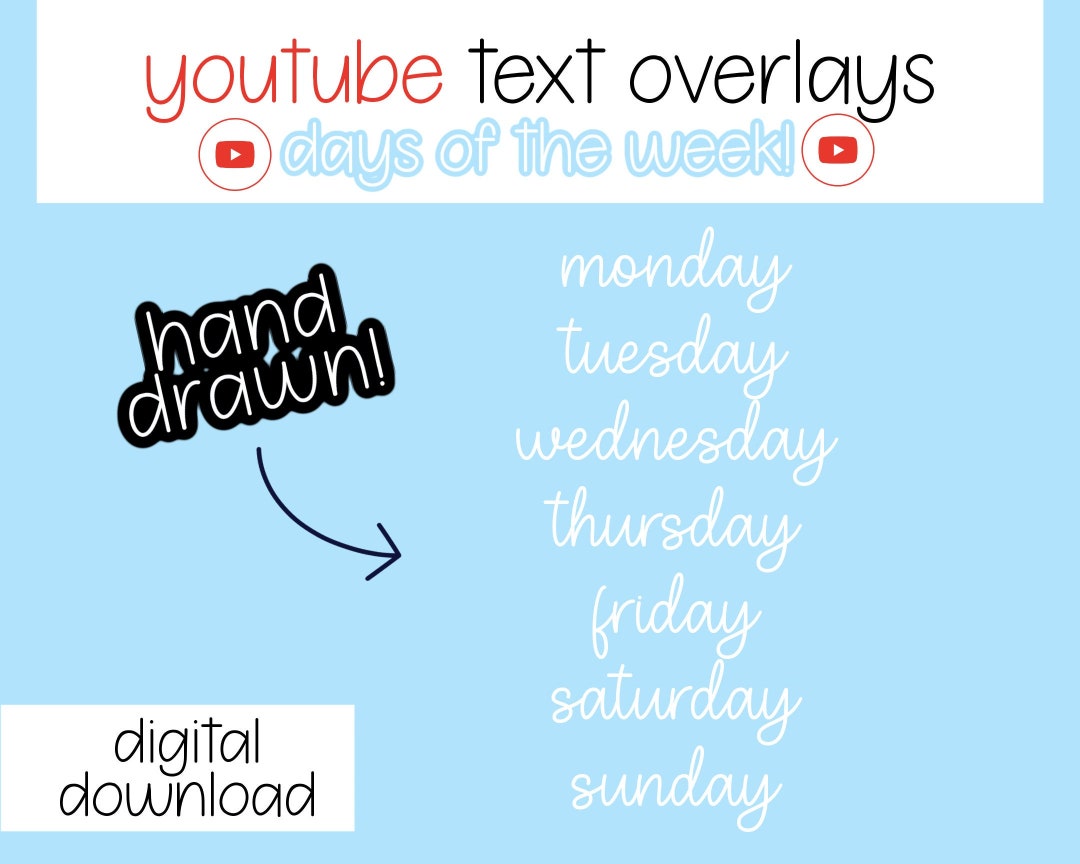 Hand-written Text Overlay for Youtube - Etsy