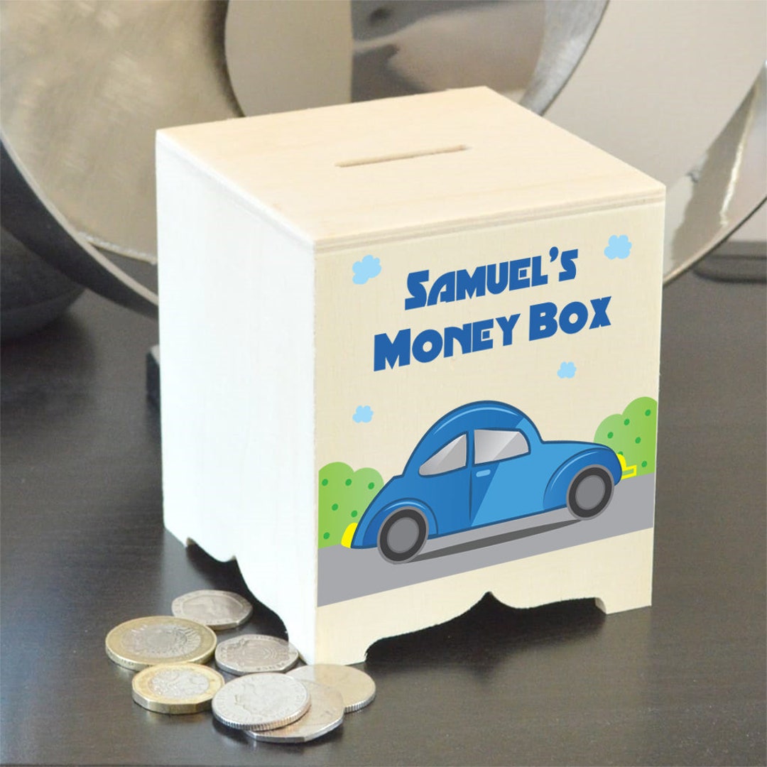 Personalised Childrens Money Box Kids Cute/boys/piggy Etsy