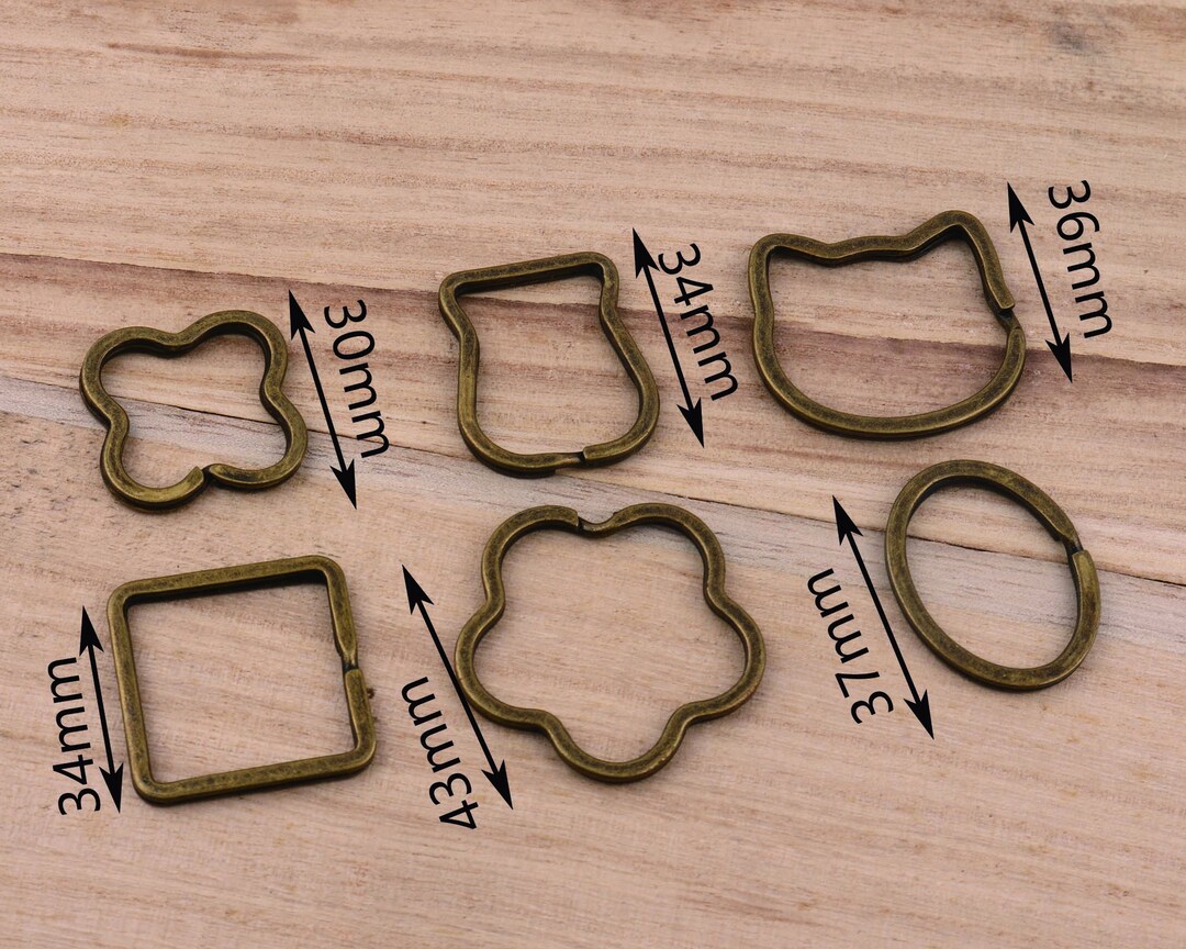 Split Ring Connectors Flat Keyring Split Jump Rings Open Split Etsy