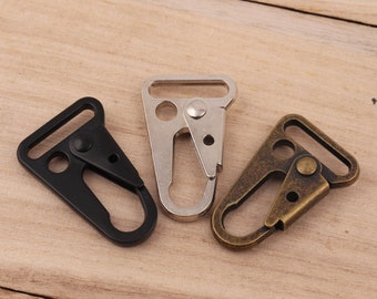 1"(25mm inner)  Matte Black Metal Snap Hook Swivel Clasp Strap Hooks Webbing Strap Hook Trigger Hook Bag Hardware Supplies