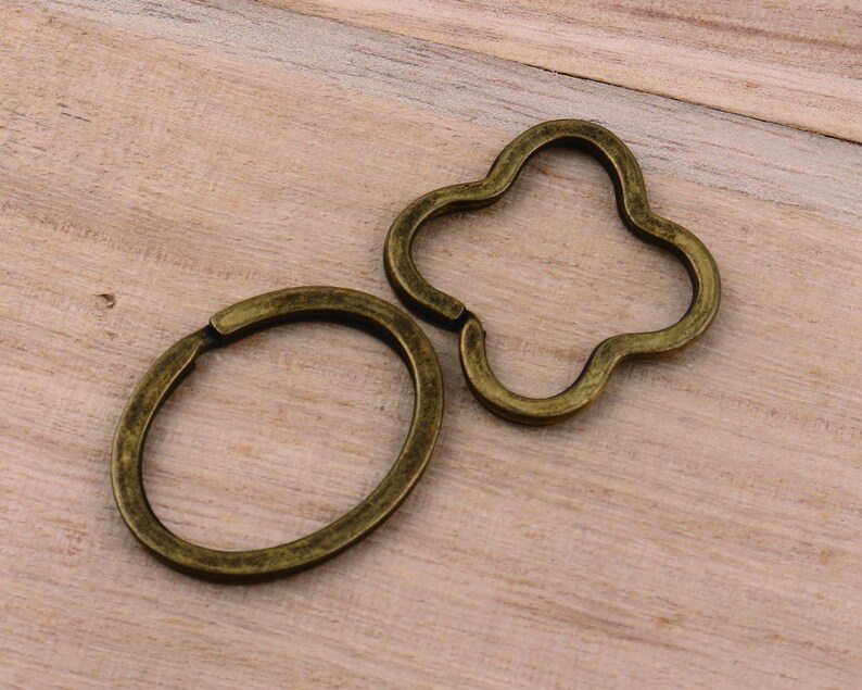 Split Ring Connectors Flat Keyring Split Jump Rings Open Split Etsy