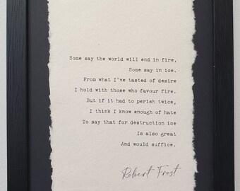 Fire And Ice Poem Print Etsy Fire And Ice Poem Print Etsy