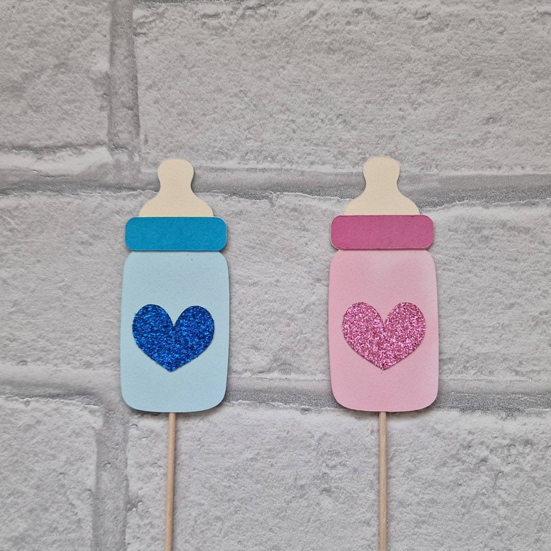 Baby Bottle Cupcake Topper Printables