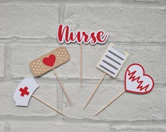 Nursing Theme Cupcake Toppers
