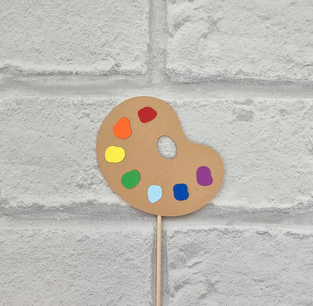 Paint Palette Cupcake Toppers Etsy