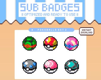 Pixel Pokemon Ball Etsy