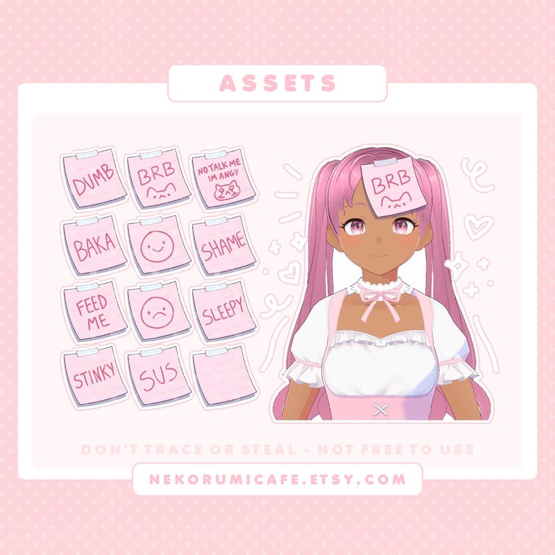 Sticky Notes Vtuber - Etsy
