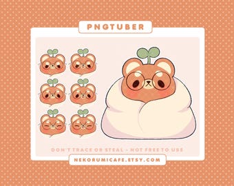 PNGtuber Cozy Bear | Vtuber | Streamer | Veadotube | Avatar | Twitch | Stream | Youtube | Premade | Cottagecore | Cute | Comfy | Overlay