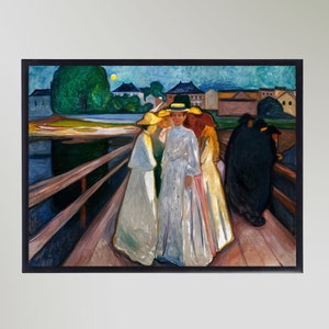 On The Bridge (1903) By Edvard Munch Painting Print Poster Picture Wall Art In Various Sizes Unframed