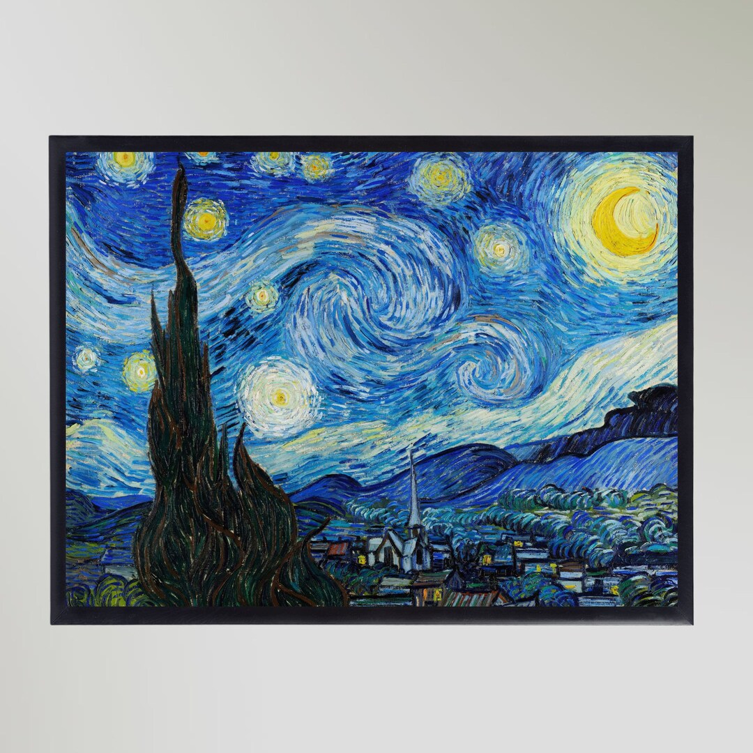 The Starry Night (1889) by Vincent Van Gogh Painting Print Poster ...