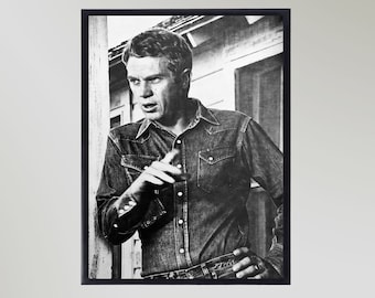 Steve McQueen (1965) Print Poster Picture Gift In Various Sizes Unframed