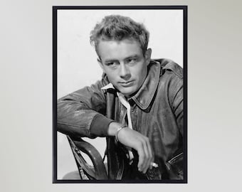 ジェームズディーンRIVAX モノクロ 俳優ポスター 大判 ジェームズ