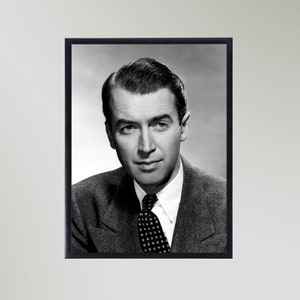 Póster impreso de James Stewart, imagen de regalo, arte de pared en varios tamaños sin marco