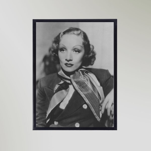 Marlene Dietrich (1936) Print Poster Vintage Bild Geschenk In Verschiedenen Größen Ungerahmt