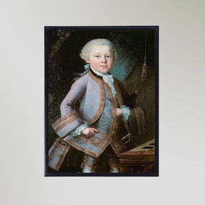 Wolfgang Amadeus Mozart - Aged 6 (1763) Print Poster Painting Picture Gift In Various Sizes Unframed