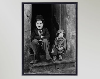 チャーリー・チャップリンのカラー写真、キッド、面白いポスター
