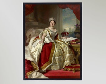 Queen Victoria At Winterhalter (1859) Painting Print Poster Picture Gift In Various Sizes Unframed