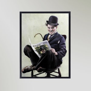 Charlie Chaplin Vintage Print Poster Picture Gift In Various Sizes Unframed