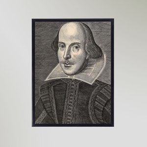 William Shakespeare (1623) Print Poster Vintage Picture Gift In Various Sizes Unframed