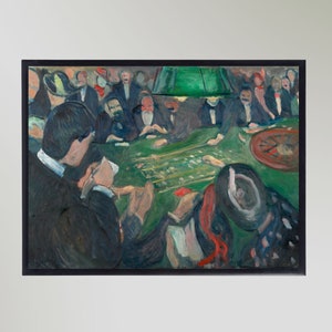 At The Roulette Table In Monte Carlo (1892) By Edvard Munch Painting Print Poster Picture Wall Art In Various Sizes Unframed