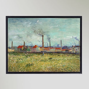 Factories At Clichy (1887) By Vincent Van Gogh Painting Print Poster Picture Wall Art In Various Sizes Unframed