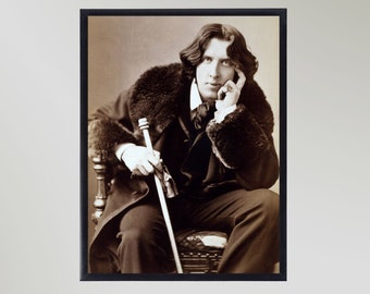 Poster con stampa di Oscar Wilde, regalo in varie dimensioni, senza cornice