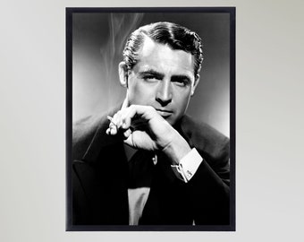 Cary Grant Poster: Vintage Silver Screen Star Portrait - Etsy