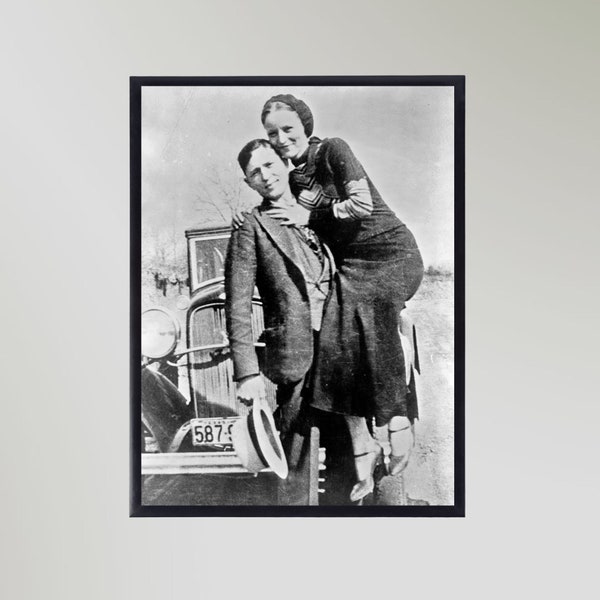 Bonnie & Clyde (1932) Druck Poster Bild Geschenk in verschiedenen Größen ungerahmt