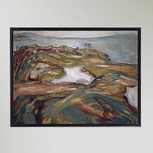 Coastal Landscape (1918) By Edvard Munch Painting Print Poster Picture Wall Art In Various Sizes Unframed