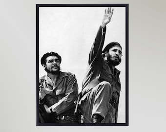 Che Guevara & Fidel Castro (1961) Print Poster Picture Gift In Various Sizes Unframed