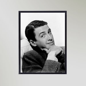 Póster impreso de James Stewart, imagen de regalo, arte de pared en varios tamaños sin marco