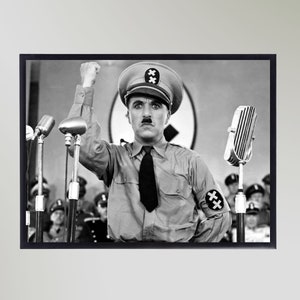 Charlie Chaplin - The Great Dictator (1940) Print Poster Picture Gift In Various Sizes Unframed